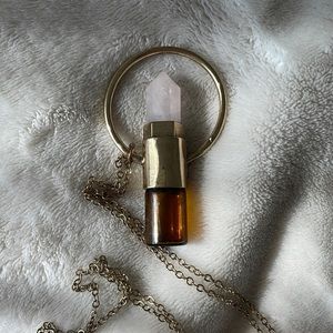 Essential Oil Roller Crystal Necklace